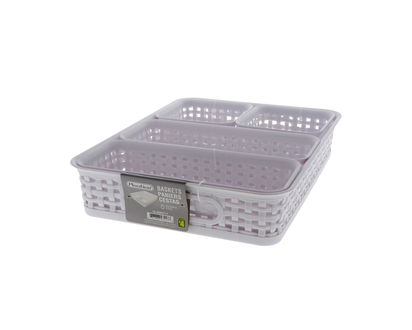 Plastic Slotted Baskets Set, 5pc - 5pcs