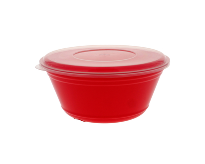 Round Plastic Bowl W/ Clear Lid - 8"/1478 ML/ 50 OZ