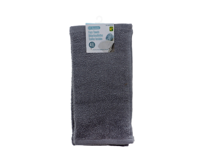 Solid Color Cotton Facecloth Set, 4pc - 4pk