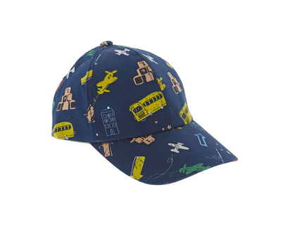 Kid's Cotton Baseball Cap, 4pc - 54-56 g