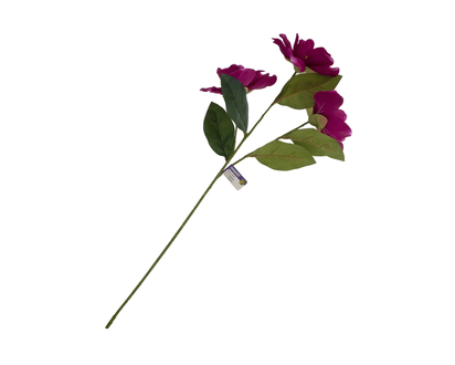3 Magnolia Flower Heads On Long Stem - 68.5cm