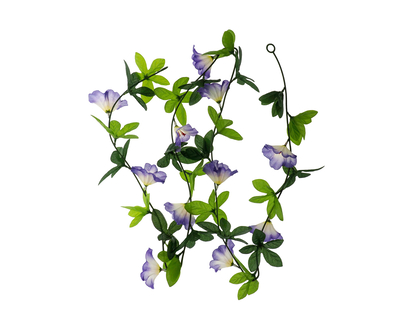 Morning Glory Flowers Garland - 6'