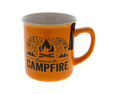 Enamel Look Scripted Stoneware Mug Asst - 13oz/386ml