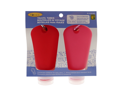 Tubes de voyage en silicone, 2pc - Pqt de 2/ 90 mL