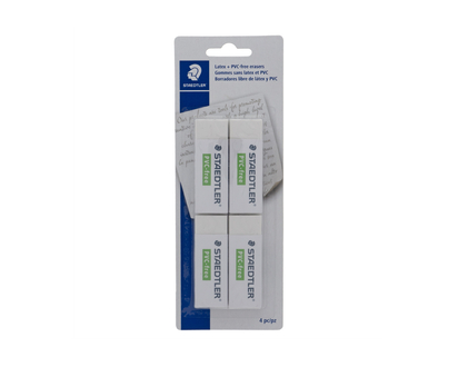 Standard White Erasers, 4pc - 4 ct