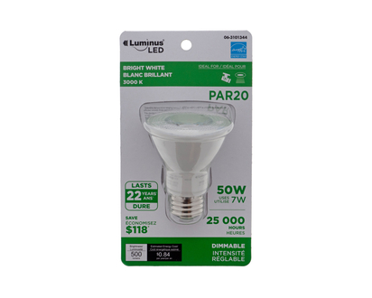 LED PAR20 6-7W Light - 50W
