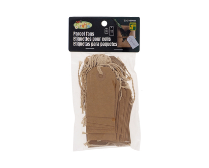 Craft Parcel Tags With Rope, 36pc - 36 pk