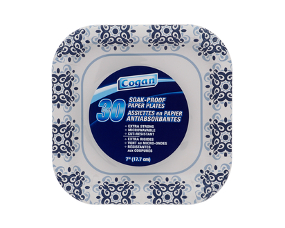 Square Paper Plates, 30pc - 30Pk - 9 oz