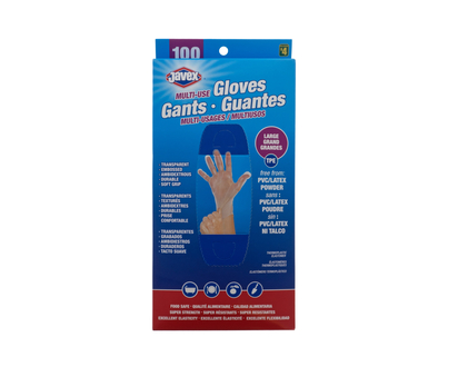 TPE Embossed Gloves - Large, 100pc - 100 pk/Large