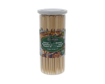 Bamboo Skewer W/Wide End In Jar, 150pc - 18cm