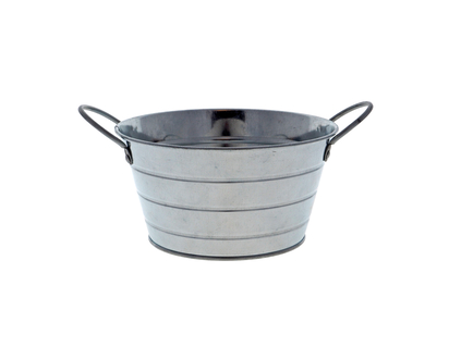 Small Galvanized Metal Bucket W/Handle - 10cmx10.9cmx15.2cm