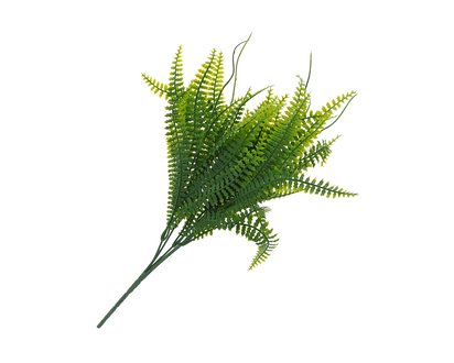 Green Plastic Fern Bush - 13.5"/34.3cm
