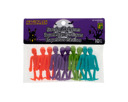 Halloween-Stretchable Skeletons, 8pc - 10pk