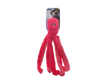 Plush Squeaky Octopus Shape Dog Toy - 7"