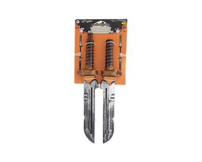 Halloween-Double Blade Swords, 2pc - 40cm