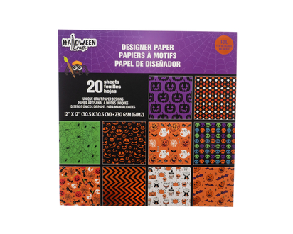 Halloween-Various Patterns Sheets, 24pc - 24 sheets/12"x12"