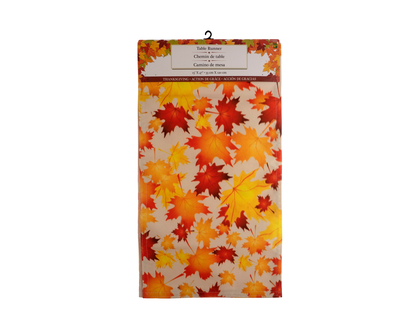 Thanksgiving-Leaf Pattern Table Runner - 13" X 47"