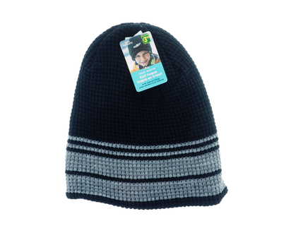 Waffle Knit Hat W/ Sherpa Lining - 22CM X 21CM