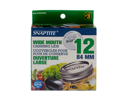 Mason Jar Canning Lids, 12pc - 12 pk,8.4cm