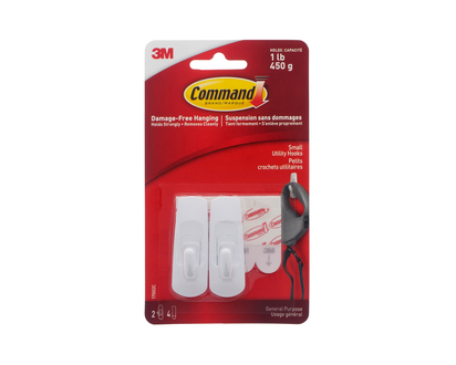 Small Utility Hooks, 2pc - Holds 1lb/450g/2pk