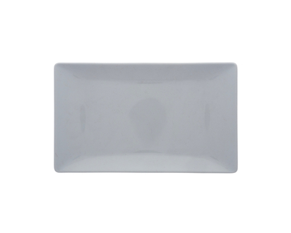 Rect. White MelaWare Plate W/Flared Edge - 29.5X18X2.5 CM