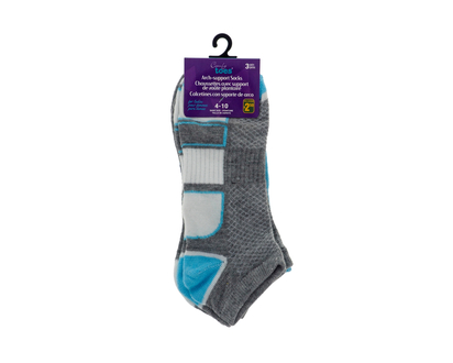 Chaussettes p/femmes avec support, 3pr - Pqt 3, 9-11