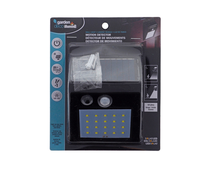 Applique murale LED solaire à détecteur - 12.5cmx9.6cmx4.7cm