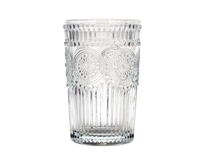 Embossed HB Heavy Glass Tumbler - 357ML (12 OZ)