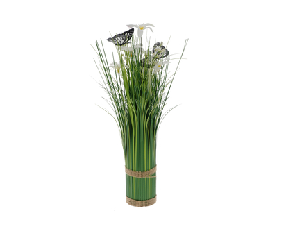 Table Top Grass Bunch with Butterflies - 6.4cmx36cm
