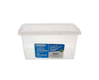 Clear Rect Plastic Storage Box With Lid - 20.2cmx15.7cmx9.9cm