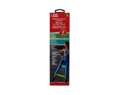 Boucles de résistance en 3 couleurs, 3pc - Pqt 3