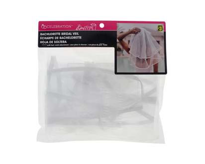 Bachelorette Bridal White Veil - 75cm(45+55)