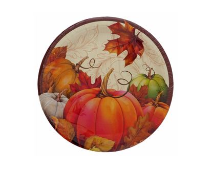 Thanksgiving-Luncheon Paper Plates, 8pc - 8CT, 8.86" DIA