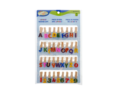 Craft Alphabet Clothes Pins Set - 3.5cm