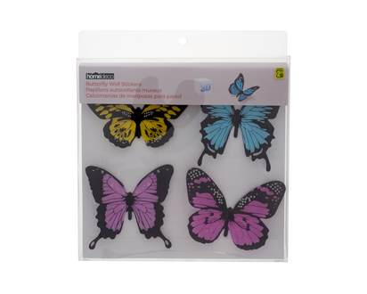 Wall Stickers Pop-up Butterfly, 4pc - 4 pk