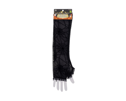 Halloween-Spider Web Sheer Sleeve