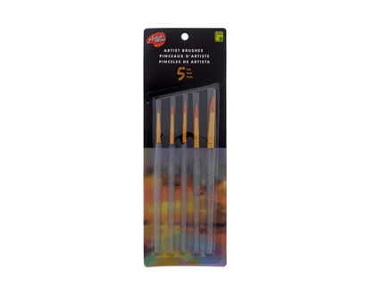 Artist Paint Brush, Glitter Handles, 5PC - 5pcs