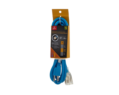Blue Single Outlet With Lit Connector - 6ft