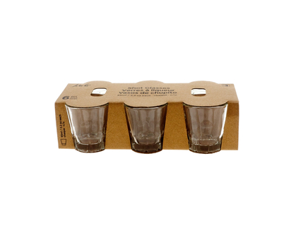 Glass Shot Glasses In Acetate Box, 6PC - 6 X 65 ML (2.2 OZ)