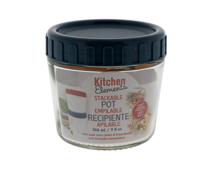Glass Jar With Airtight Plastic Lid - 266ml (9 fl oz)