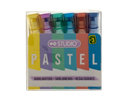 Surligneurs couleur pastelle - 6un