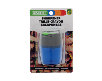 2 Holes Pencil Sharpener With Lid - 2.8X4 CM