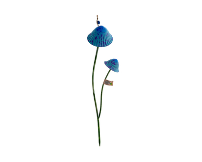 Metal Garden Twin Mushroom Stake - 54 cm