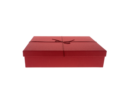 Linen Paper Box, Suede Bow - XL