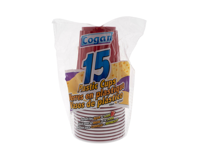 Cogan Disposable Plastic Cups, 15PC - 15pk/16oz