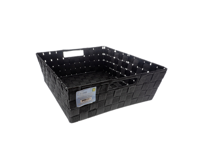 Xl Wire Framed Pp Woven Strap Basket - 33cmx38cmx12cm