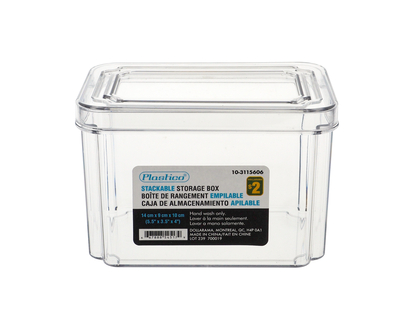 Stackable Plastic Box - 14cmx9cmx10cm (5.5"x3.5"x3.94")