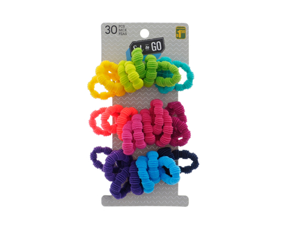 SET TO GO 30pk Kids Hair Ties - 30 pk