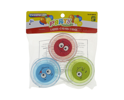3/4pk Yo-Yos Assorted Designs - 5cm