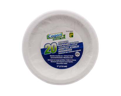 COGAN 20ct 7in Plastic Plates - 20pk/7"